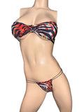 Exotic Dancer Tiger prints top and thong