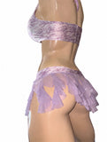 Exotic skirt top and thong