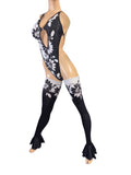 Flower bodysuit with legs
