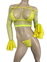 Exotic Dancer Long Sleeve top with bikini