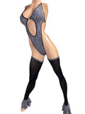 Exotic Gray Cheetah print Bodysuit and legs