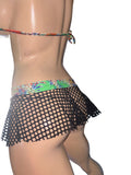 Exotic flair skirt top and thong.