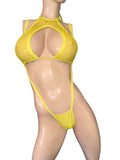 Exotic Yellow Top and slingshot athong