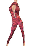 Exotic Red Leopard Romper