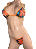 Exotic Orange Flower Bikini