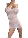 White Mesh dress with thong