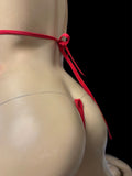 Red fringes Bikini with cover arms and legs