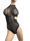 Exotic Dancer Black Net Bodysuit