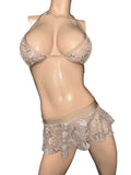 Exotic Dancer Cream Lace set