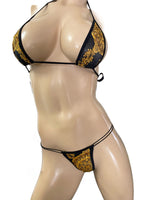 Exotic Bikini designs black and golden prints