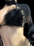 Exotic Black Feathers set