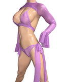 Lilac Arms top thong and Shorts
