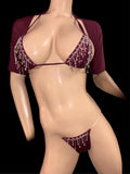 Exotic Burgendy 3 Piece set