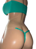 Exotic Dancer Jade Color Top and Thong