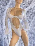 Exotic Dancer White Bodysuit