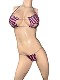 Exotic Dancer Pink Zebra bikini