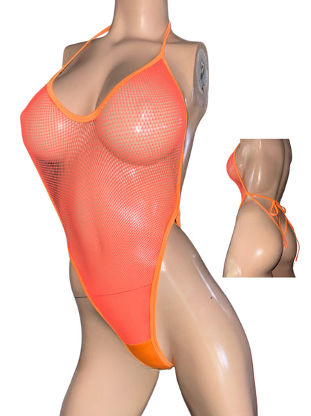 Exotic Neon Net Bodysuit