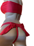 Exotic Dancer Red bow top and thong