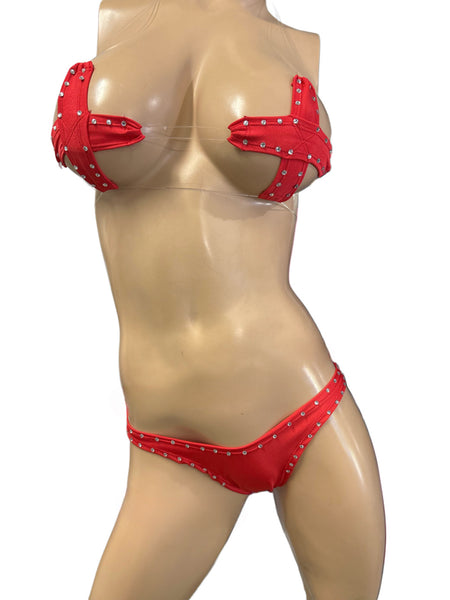 Red Booty Short with top