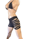 Exotic Black Shorts and Top