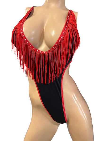 Sexy black with red Bodysuit