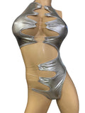 Sexy Silver Bodysuit