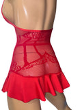 Exotic Red dress with thong