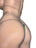 Exotic Dancer Green Leaf print bikini
