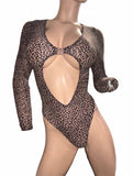Brown Leopard Bodysuit