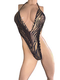 Exotic Zebra bodysuit