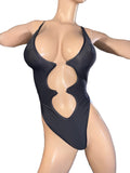 Exotic Dancer Black Cut-Out Bodysuit – Handmade in USA
