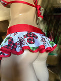 Exotic Dancer Flair Prints skirt top and thong