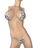 Exotic Dancer Micro Bikini Gold and white