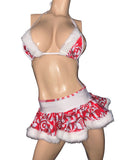 Exotic Dancer Flair Skirt top and thong