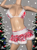Exotic Dancer Flair Skirt top and thong